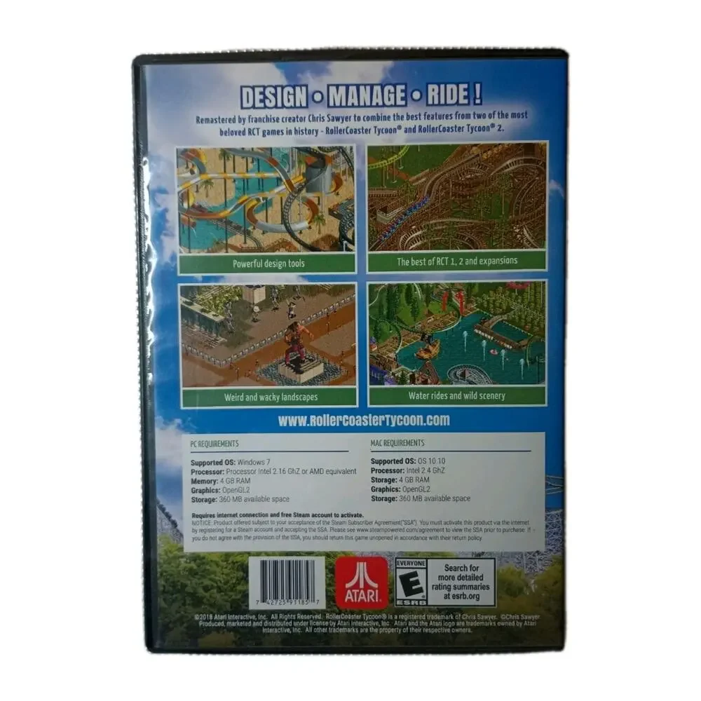 RollerCoaster Tycoon Classic. Windows/Mac. Remastered Game Rated E